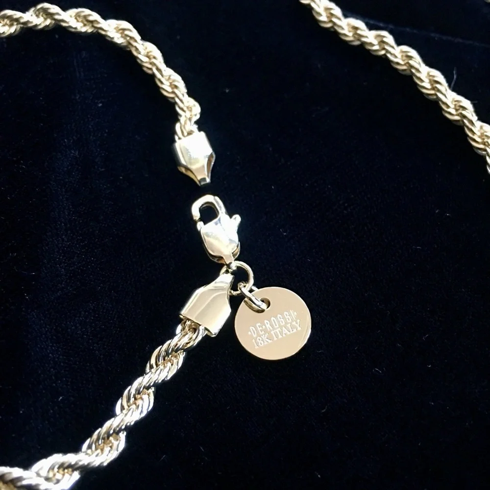 EXCLUSIVE 18K GOLD ROPE BRACELET MADE IN ITALY *LIFETIME WARRANTY*